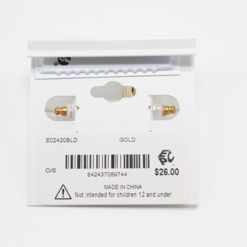 NWT Aqua Brand Gold Semi Hoop Earrings from Bloomingdales's - Picture 3 of 8